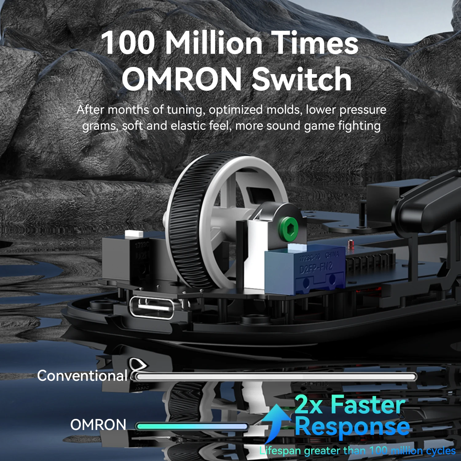 アタックシャーク X1 トリモード ゲーミングマウス | PAW3395PRO センサー 40000DPI | RGB マグネット式ドック | 100万クリック | 2.4G ワイヤレス/Bluetooth/有線