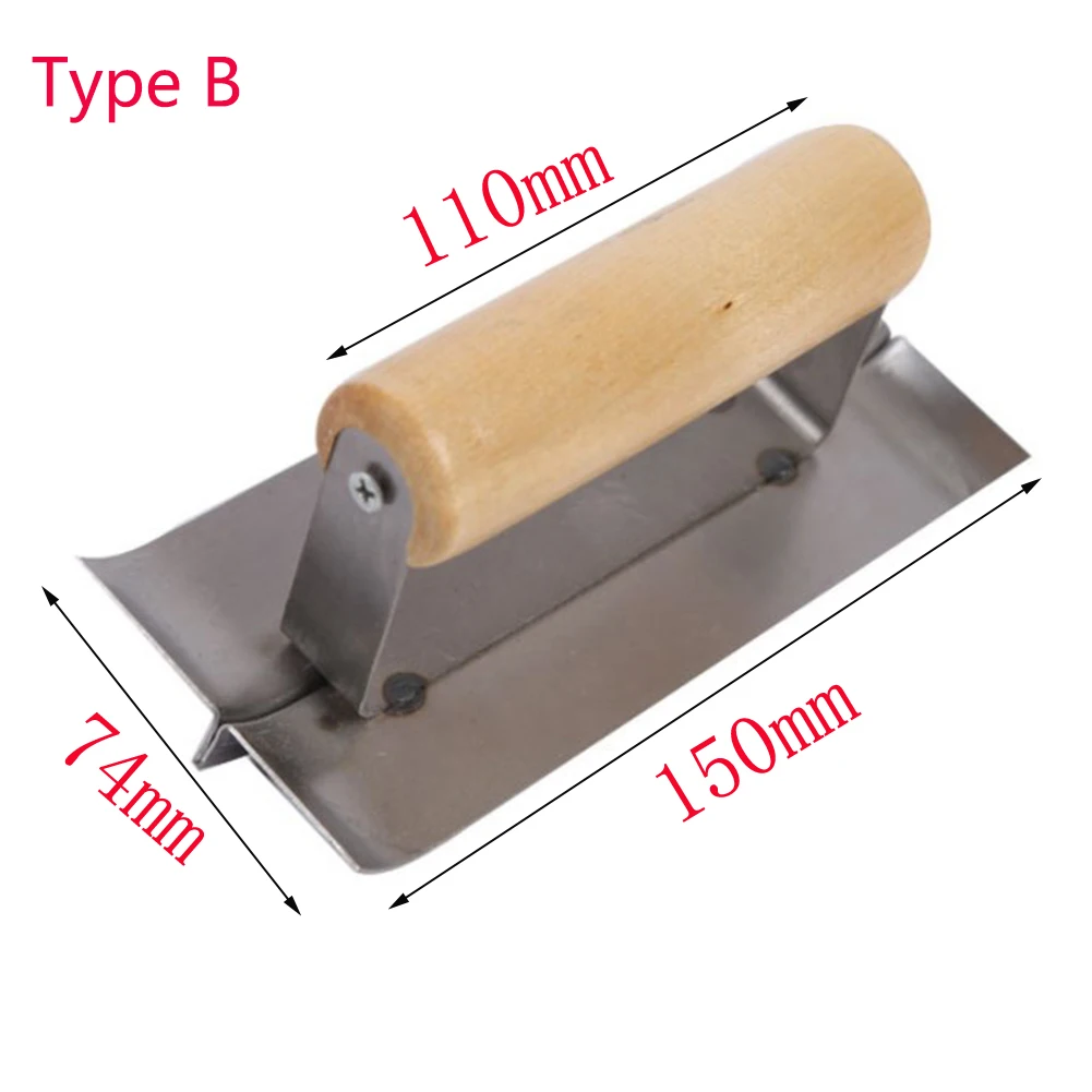 Paleta de hormigón de acero inoxidable, herramienta manual para acabado de hormigón