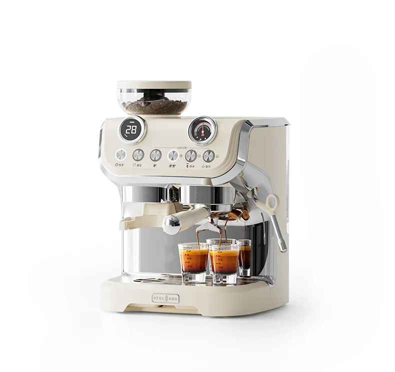 Modern simple coffee machine Italian household freshly ground bean all-in-one machine Small full semi-automatic