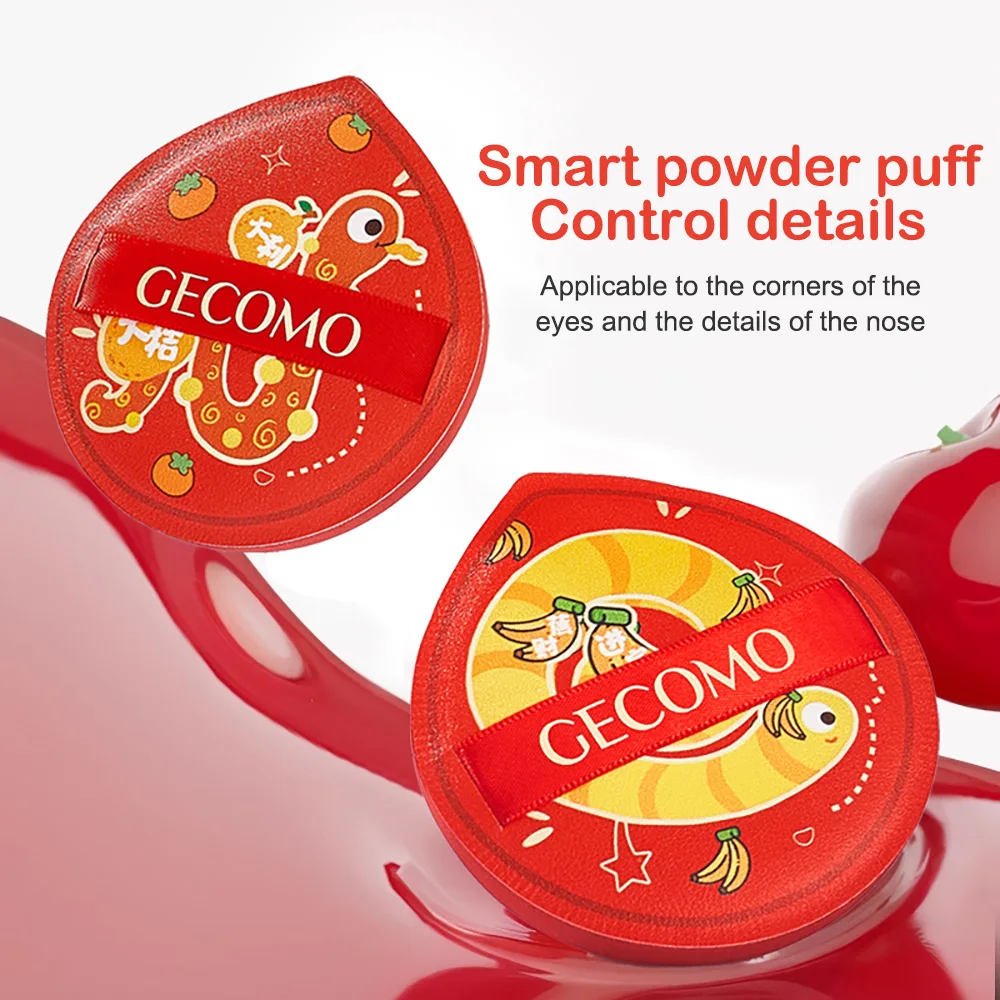 GECOMO Snake Year Puff en polvo de malvavisco suave y agradable para la piel se adapta perfectamente y sostiene el cojín de aire de la esponja del maquillaje