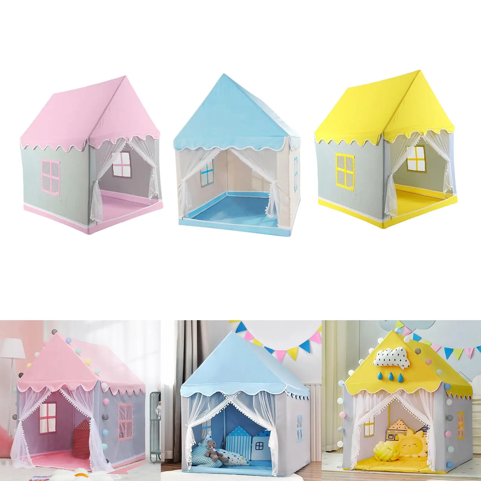 Children Play Tent for Boy Girl Baby Play House Child Room Decor Tent Toys Princess Indian Small House Game House Large Castle