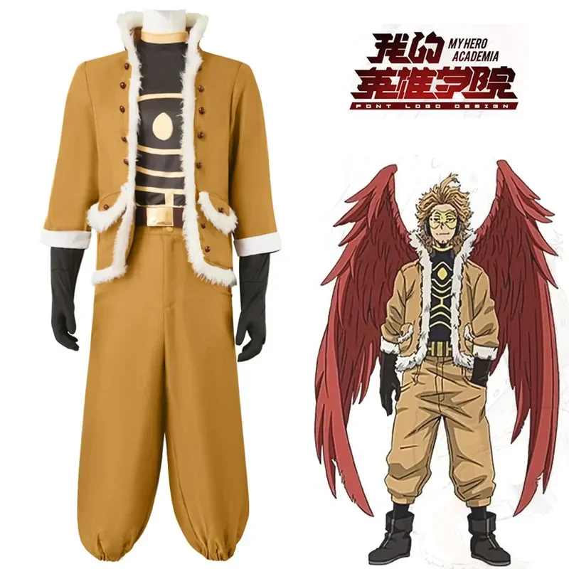 Boku No Hero Academy Heros Rising Keigo Takami/Hawks Cosplay Costumes Halloween Outfits Hawks No.2 My Hero Academy Wig Shoes