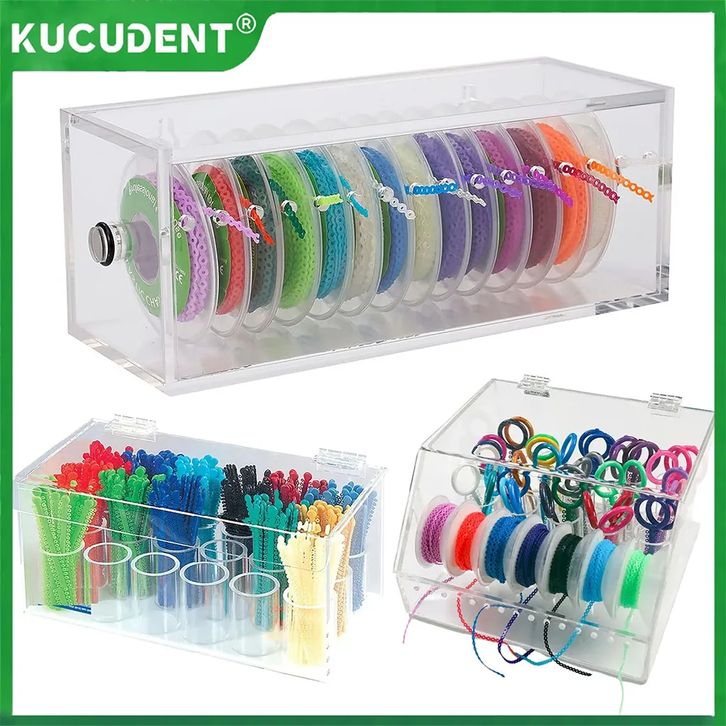 

Dental Arcylic Placement Orthodontic Power Chain Holder Organizer Elastic Ligature Tie Storage Box Dispenser Case Dentistry Tool