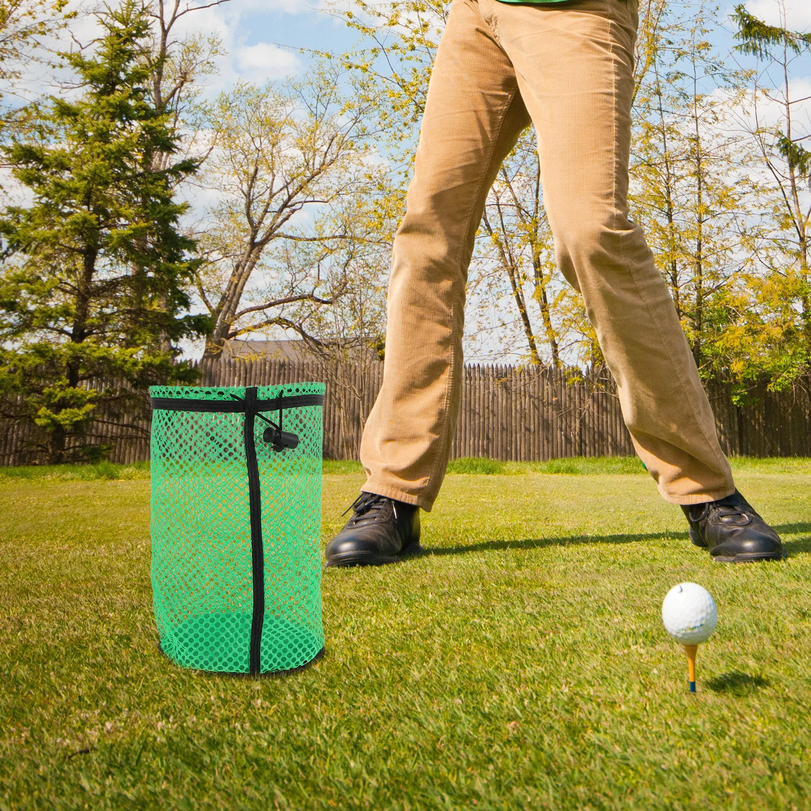 

Golf Ball Bucket Mesh Drawstring Bag Nylon Storage Holds 50 Balls Lightweight Portable Gym Travel Organizer Gym Bag