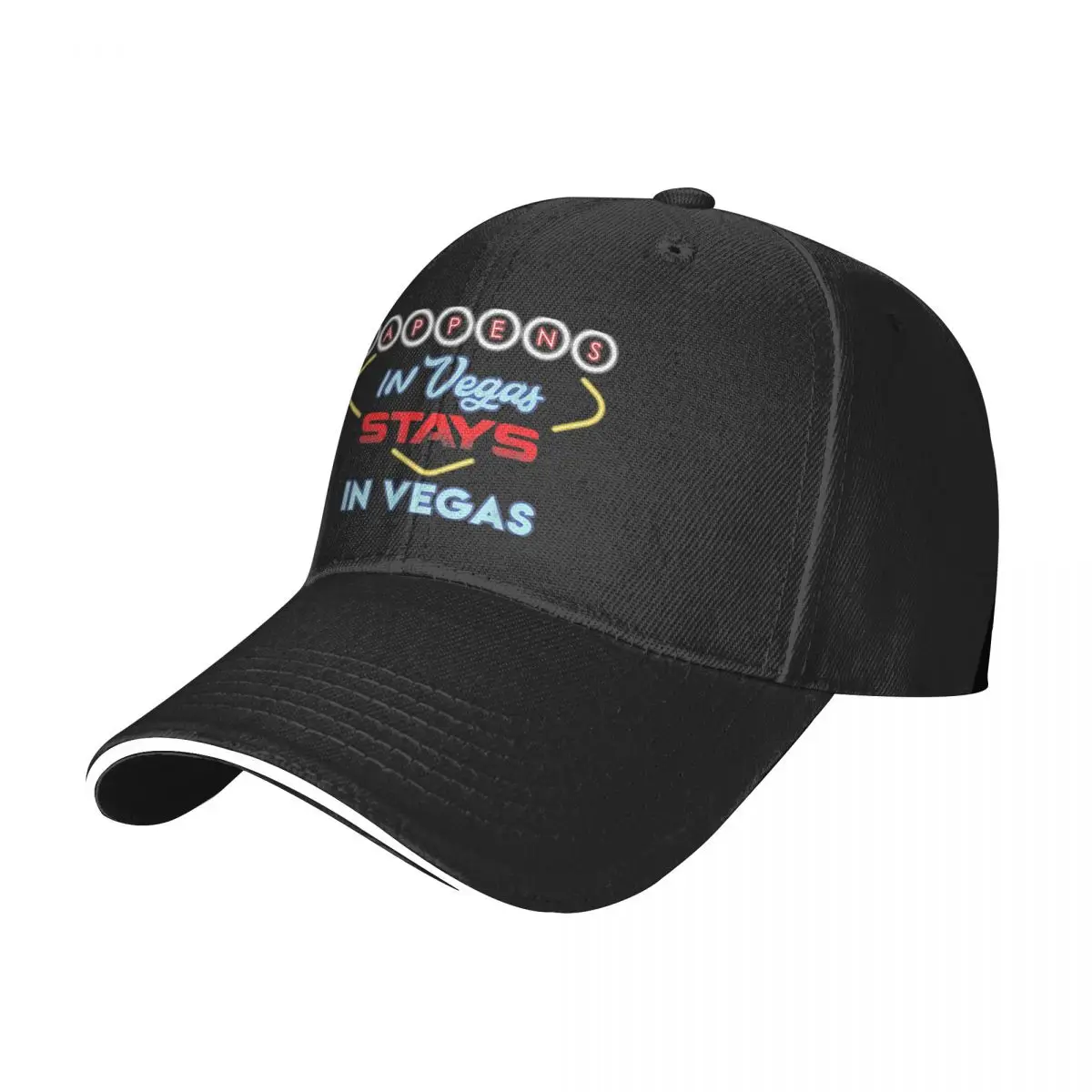 What Happens in Vegas Stays in Vegas Baseball Cap Golf Anime Beach Bag Sun Cap Trucker Hats For Men Women's