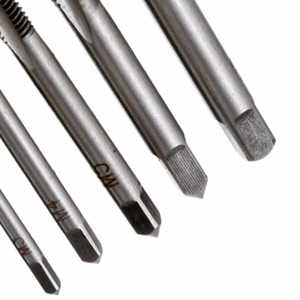 5Pcs M5 M8 Machine Screw Plug Tap Set Hss Spiral Point Straight Flute for Metric Threading Machine Screw Thread Metric Plug Tap