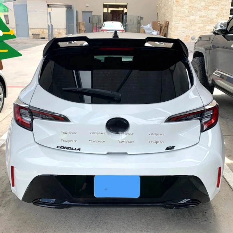 For Toyota Corolla Hatchback 2019 2020 2021 2022 Rear Roof Spoiler ABS Plastic Primer Color Trunk Wing Body Kit Accessories