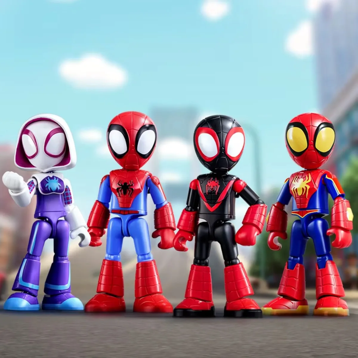 In Stock Genuine Blokees Marvel Spidey Amazing Friend Spider-Man Miles Ant-Man Anime Figure Action Figure Model Collection Toys view 6