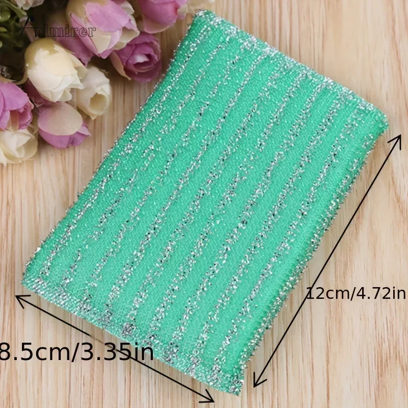 4pcs Kitchen Dishwashing Sponge Household Double-sided Cleaning Sponge Wipe Scouring Pad Cleaning Supplies Cleaning Tool