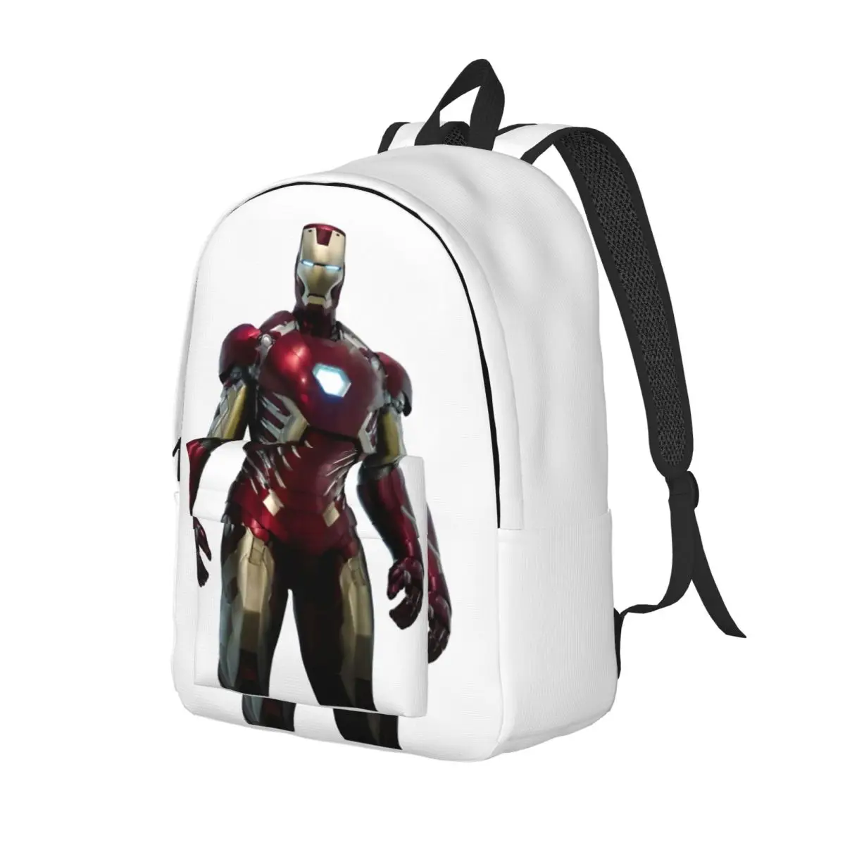 Weekend Picnic Mourn Large Capacity Solid Iron Man Knapsack High School Students Kindergarten Bag Birthday Gift