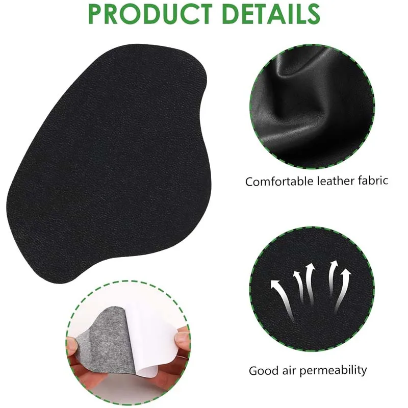 6PCS Shoe Heel Repair Patch Kit Self Adhesive Inside Shoe Patches Holes Leather Heel Pads Shoe Glue Sole Repair Shoe Repair Glue image 3