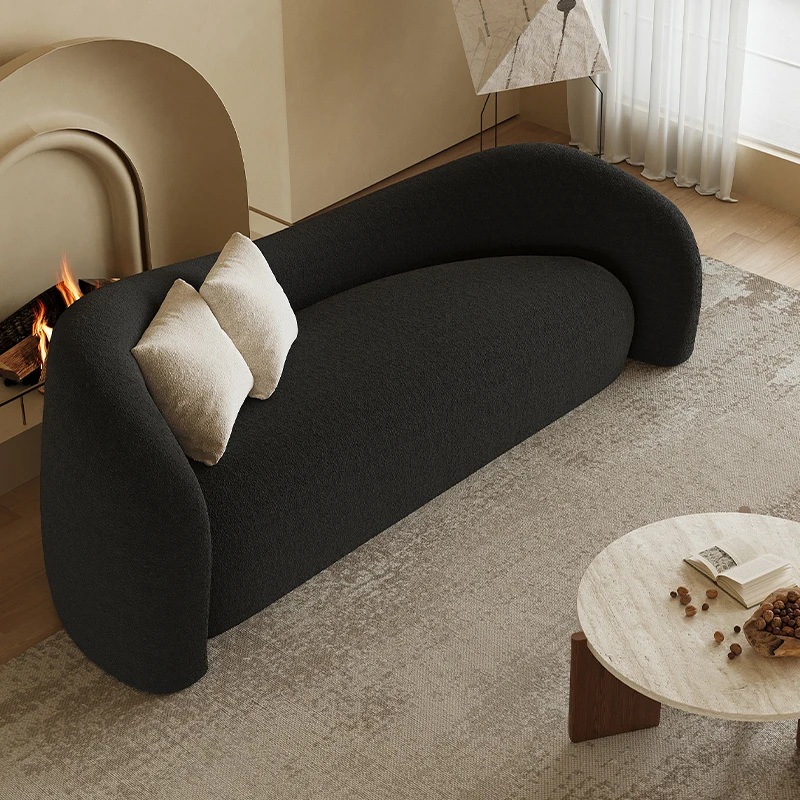 Wabi Sabi صالون تجميل أريكة تأجير غرفة بسيطة سوداء ريترو شقة صغيرة غرفة المعيشة متجر الملابس منطقة الاستقبال الراحة