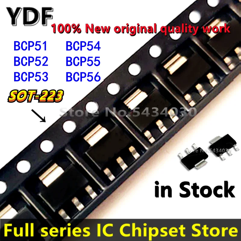 (10 قطعة) 100% جديد BCP51 BCP52 BCP53 BCP54 BCP55 BCP56 SOT223 سوت-223