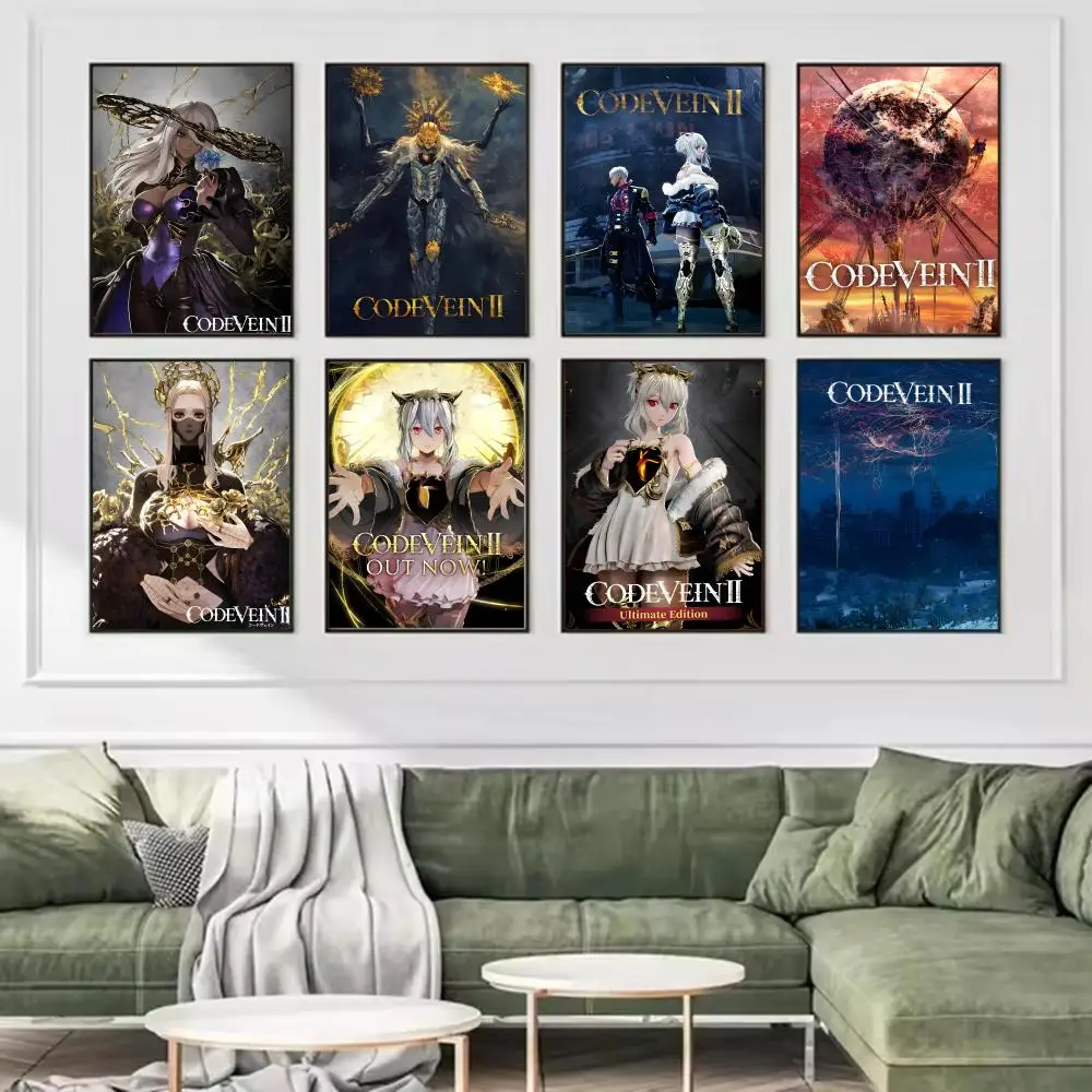 Video Game C-Code Vein 2 Poster Trendy And Easy-to-Apply Wall Art Stickers For Home Decor And Dorm Room Walls