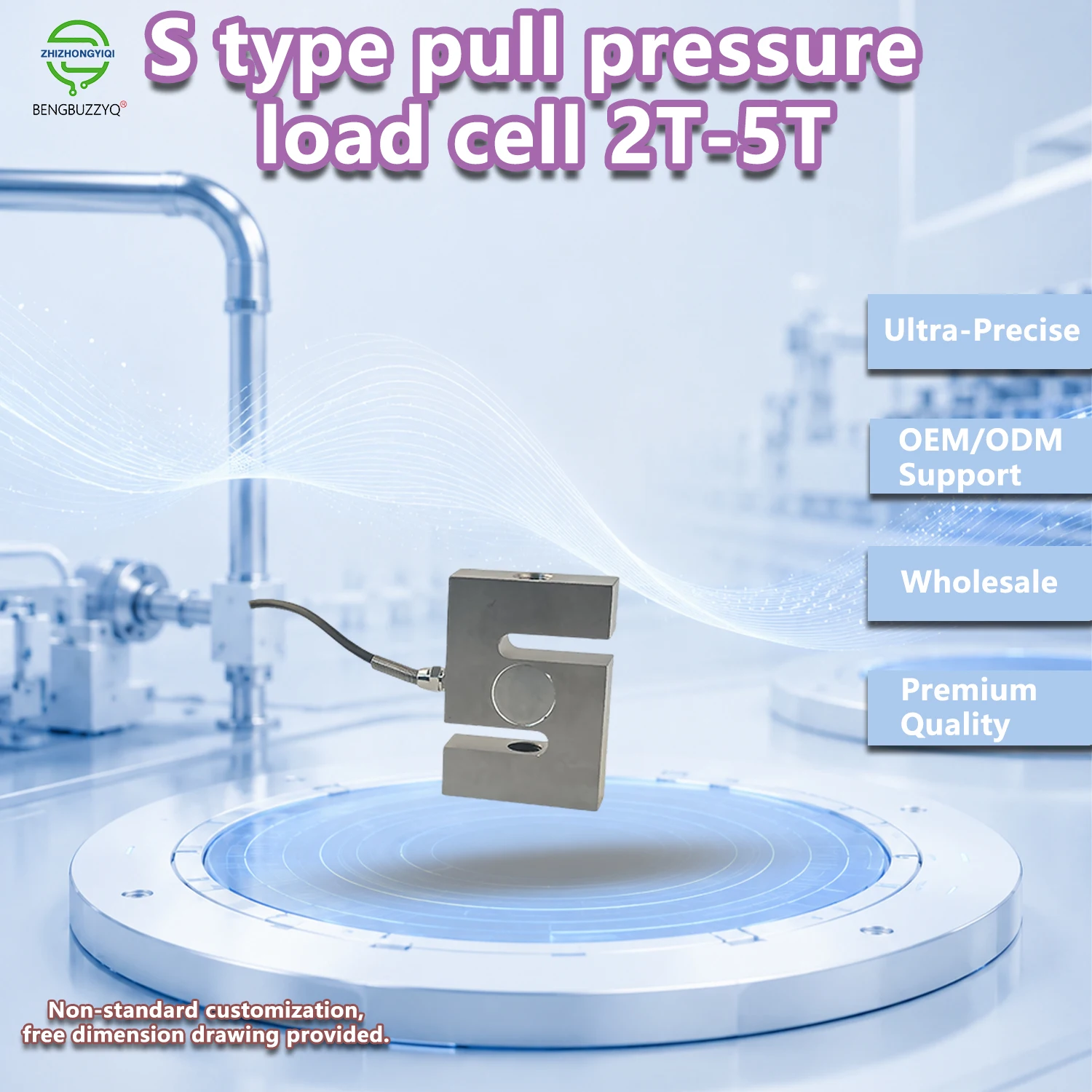 High Precision S Type Load Cell,Accuracy Reaches 0.05% Exquisite Appearance and Craftsmanship, Zemic Electrical Strain Gauge