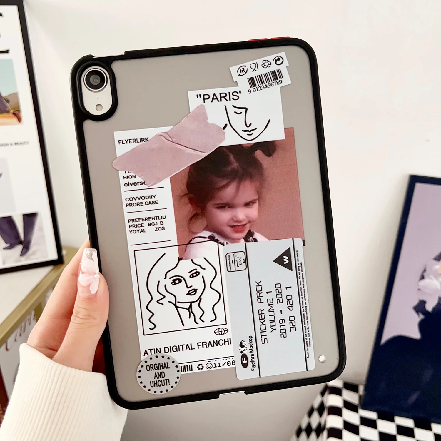 

For iPad Case Air 5 4 3 Pro 10.9 11 inch MINI 6 7 8 9 10th Generation Case Cute Boy Girl Pattern Matte Skin-feel Hard Cover