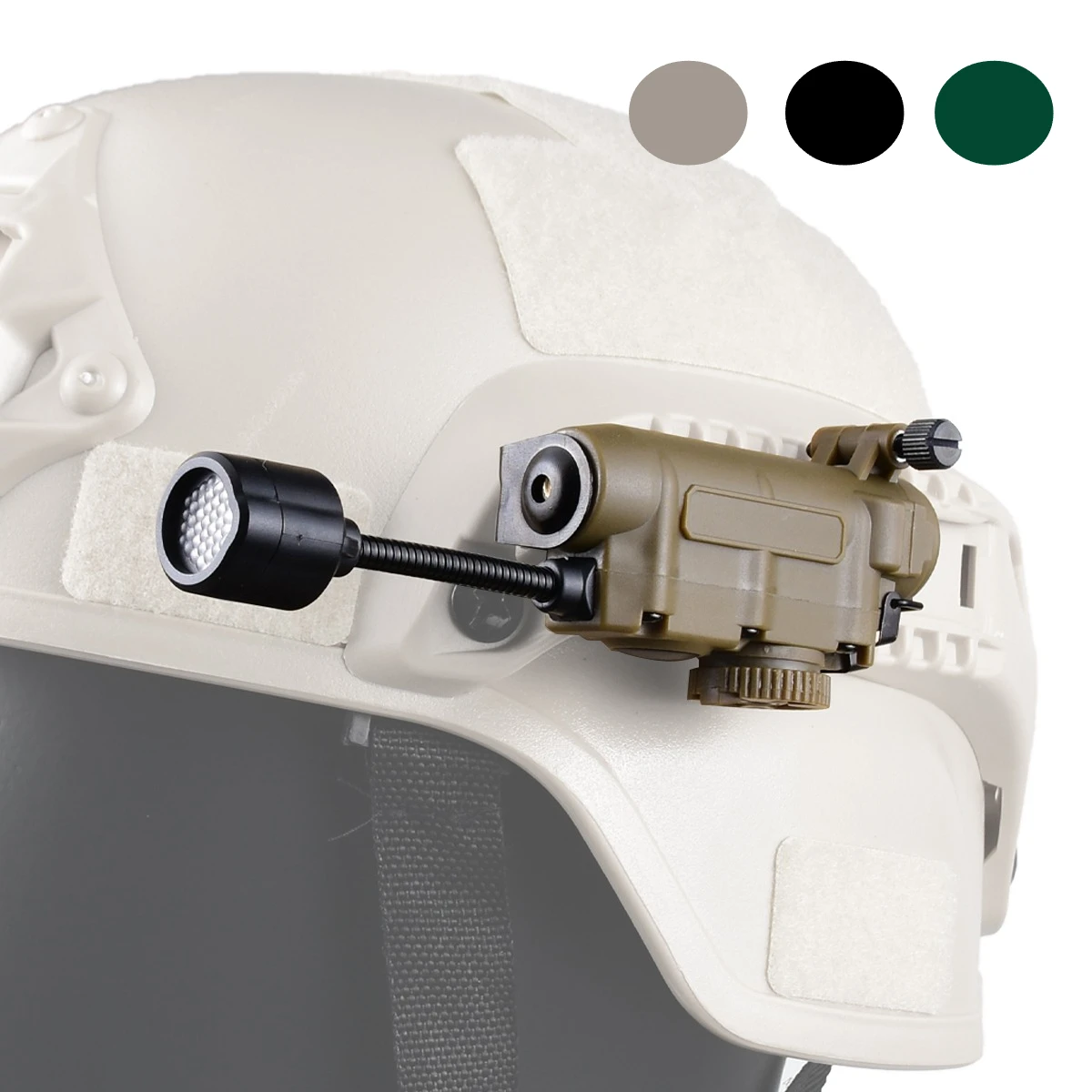 

Tactical Sidewinder Helmet Lamp Strobe Light Red/Green/Blue/White/IR Head Light Hunting Fishing Auxiliary LED Flashlight