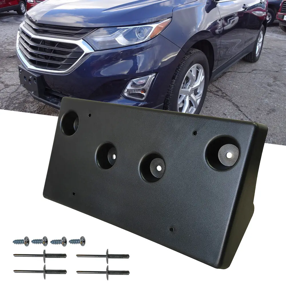 For 2018 2019 2020 2021 Chevrolet Equinox Front Bumper License Plate Mount Bracket Holder