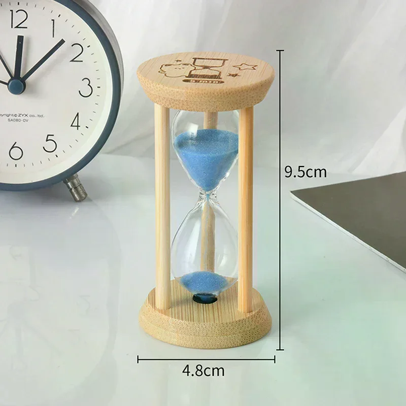 5 Minutes New Wooden Hourglass Mini Desktop Decoration Sand Clock Creative Timers Sandglass Hourglass Kitchen For Kids Gift
