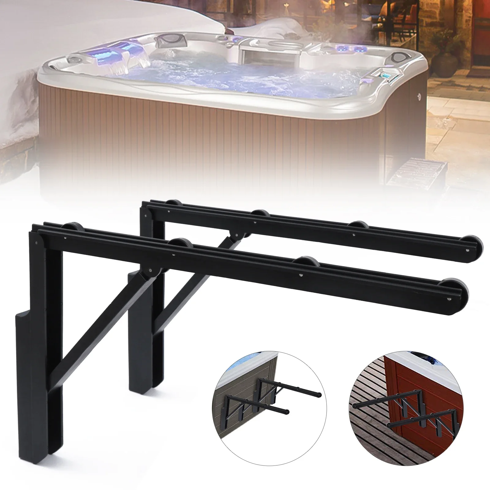 Hot Tub Cover Lifter, 77.16lbs Load Capacity, High-Quality PA Nylon, Foldable, Easy Installation, Modern Design, Strong