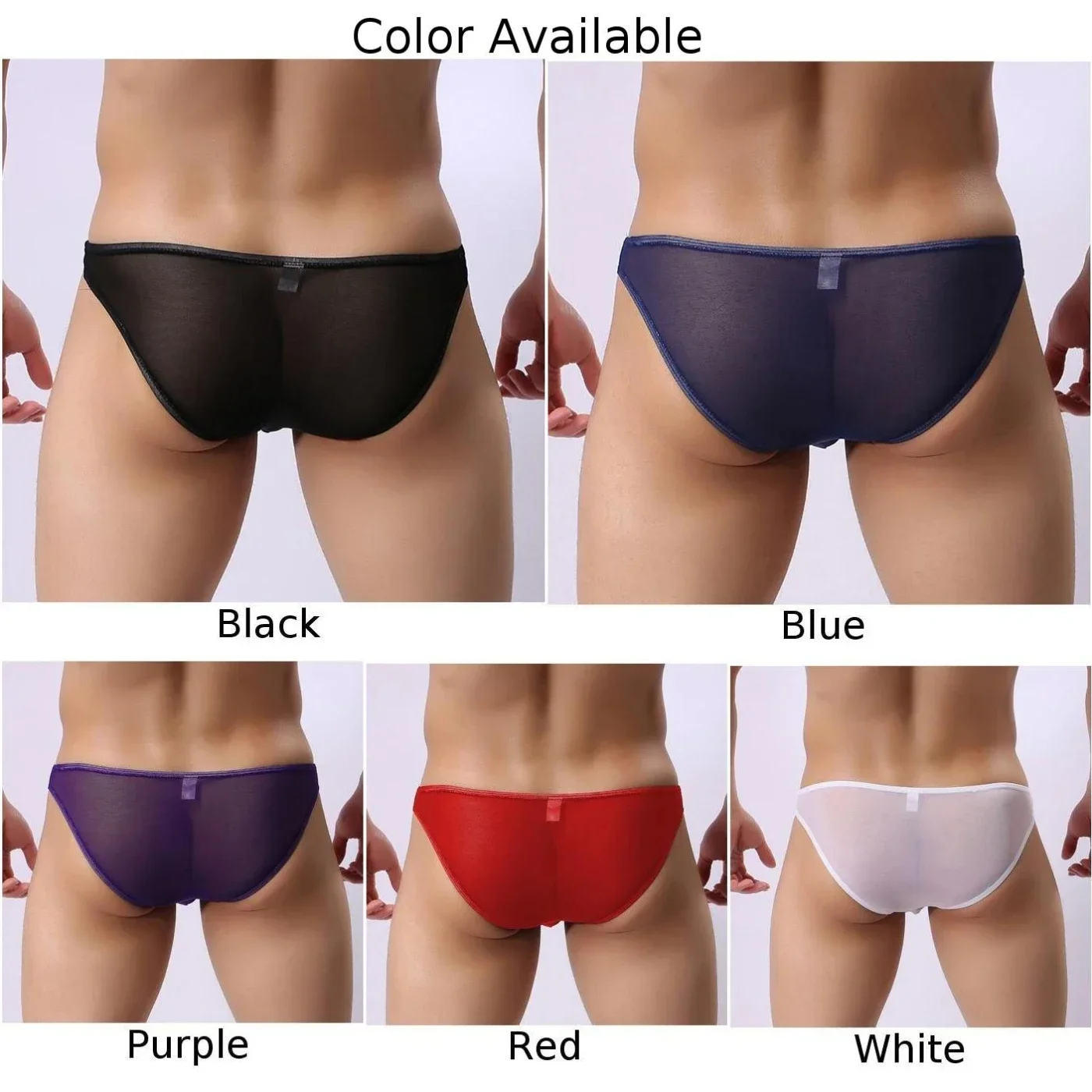 Lingerie Bras Underpant Underpants Underwear Breathable Mesh Men's Underwear Bikini Briefs Bulge Pouch See through - Image 5