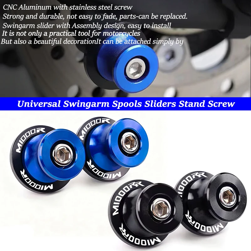 Fit For M1000R M1000RR M 1000R M1000 R 2024 2023 2022 2021 8MM Motorcycle Accessories m1000r Swingarm Spools slider stand screws