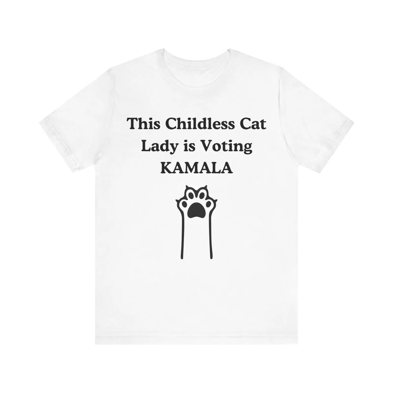 Kamala Harris Shirt, This Childless Cat Lady Is Voting New Style Hot Sale Printed T-shirt Tops Unisex High Quality Cotton