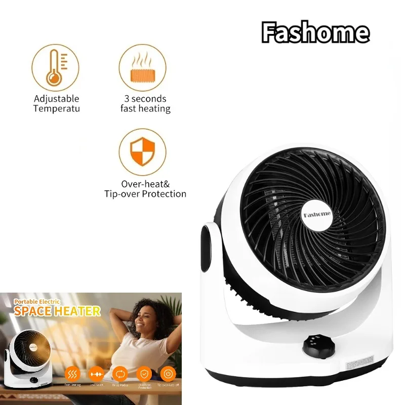 

Fast Heating Mini Desktop Fan Heater Winter Heating Warmer Adjustable Cold Warm Freely Alternate Air Circulator for Home Office