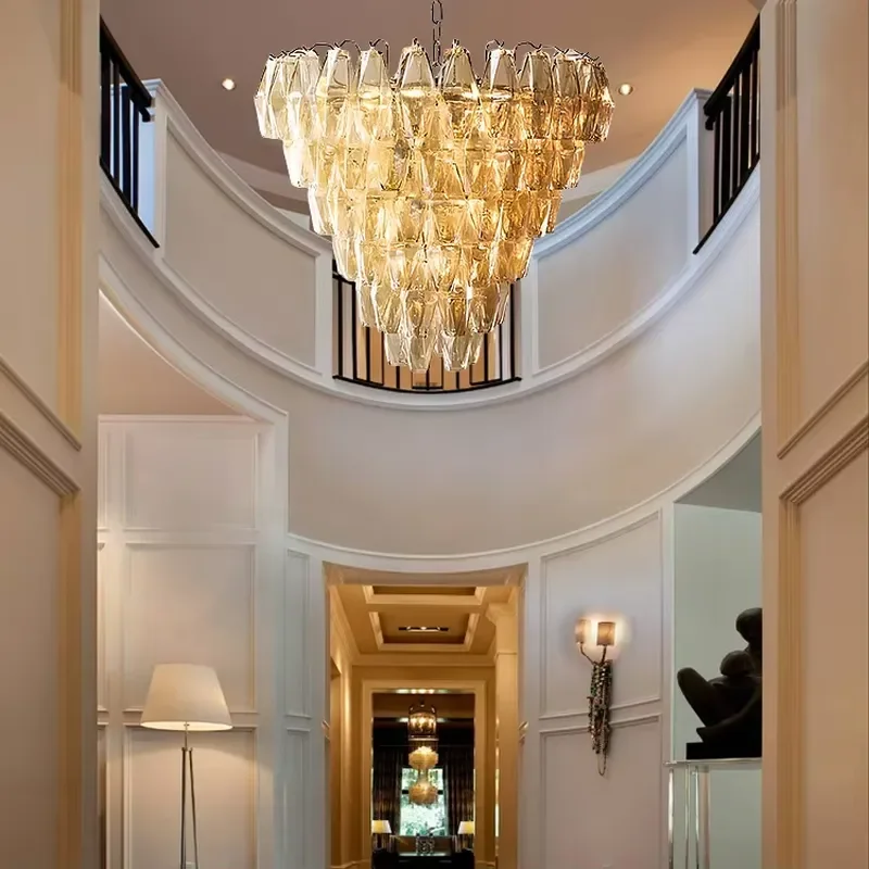 Custom Modern Chandelier Nordic Retro Villa Dining Room Blown Single/multi Head Glass Pendant Light