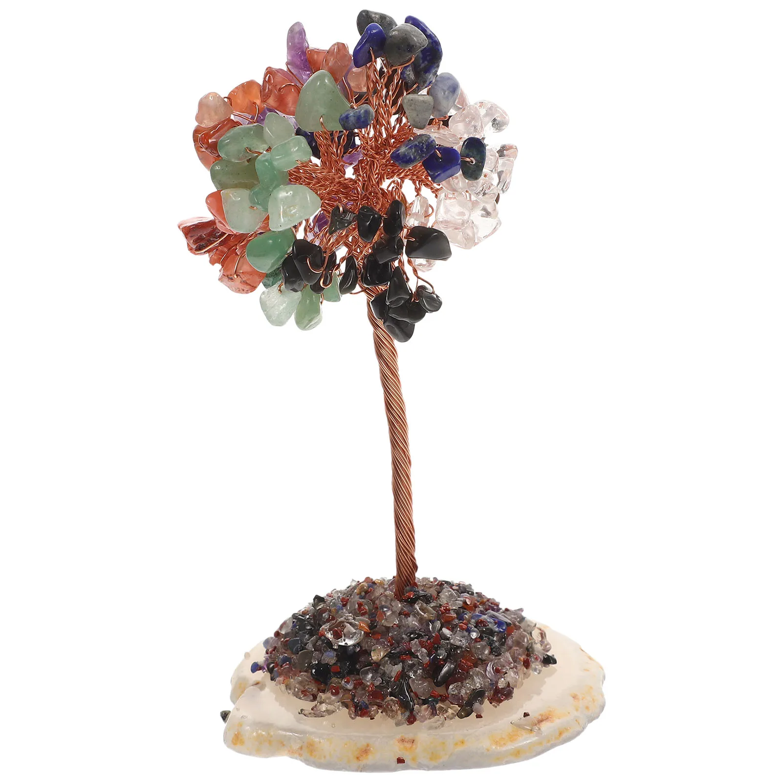

Crystal Money Tree Ornament Bonsai Desk Decor Flat Bottom Bedroom Office Fortune Gift Home Plant SculptureDecorations