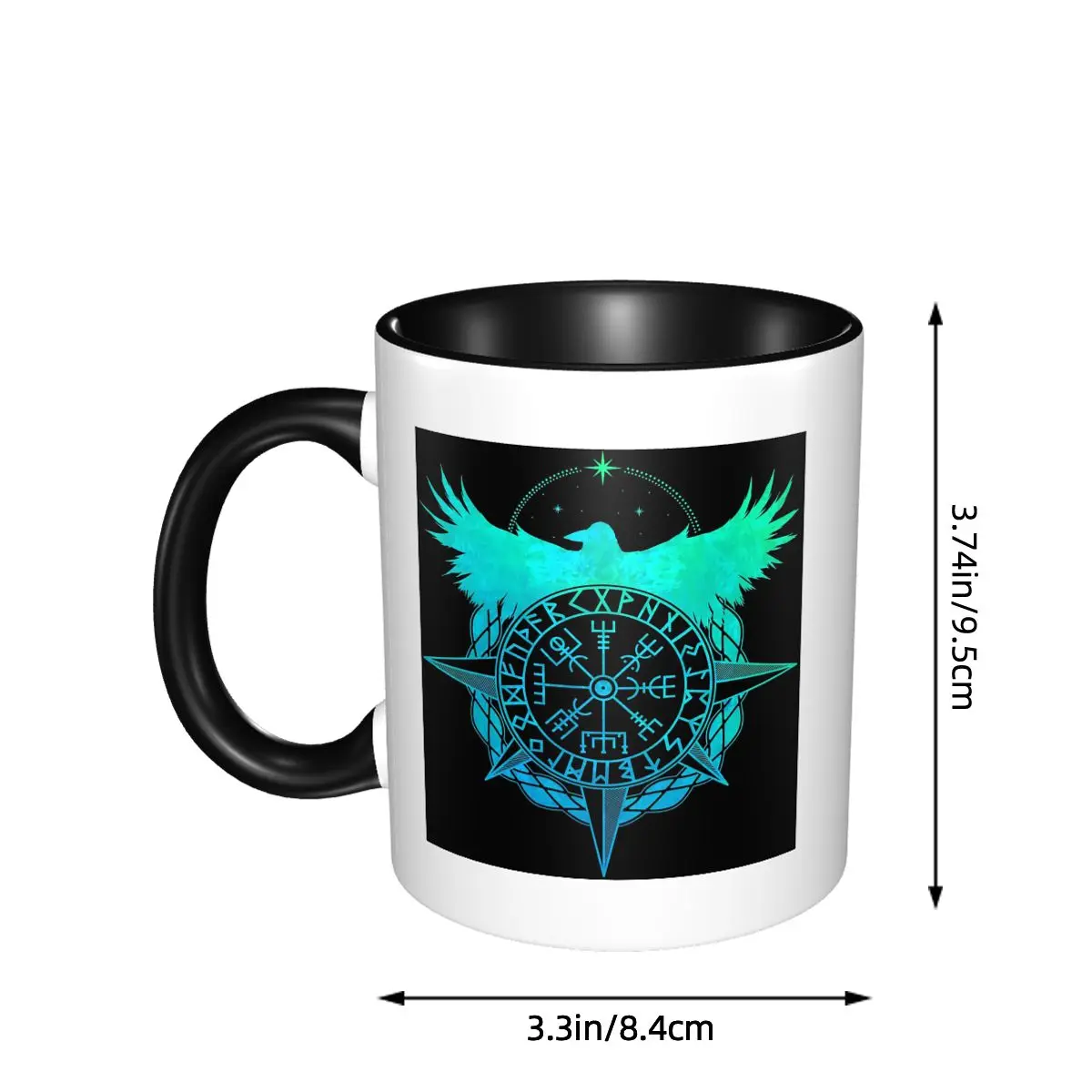 Viking Compass Fate Vegvisir Mug Funny Ceramic Coffee Cups Tea Mugs Milk Cup Drinkware Gifts for Friends
