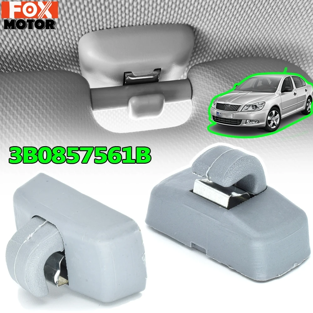 2pc Sun Visor Clip For VW Amarok Beetle Bora Transporter T4 T5 T6 Passat B5 Polo Saveiro Sharan Golf 4 Touran EOS Caddy Gol