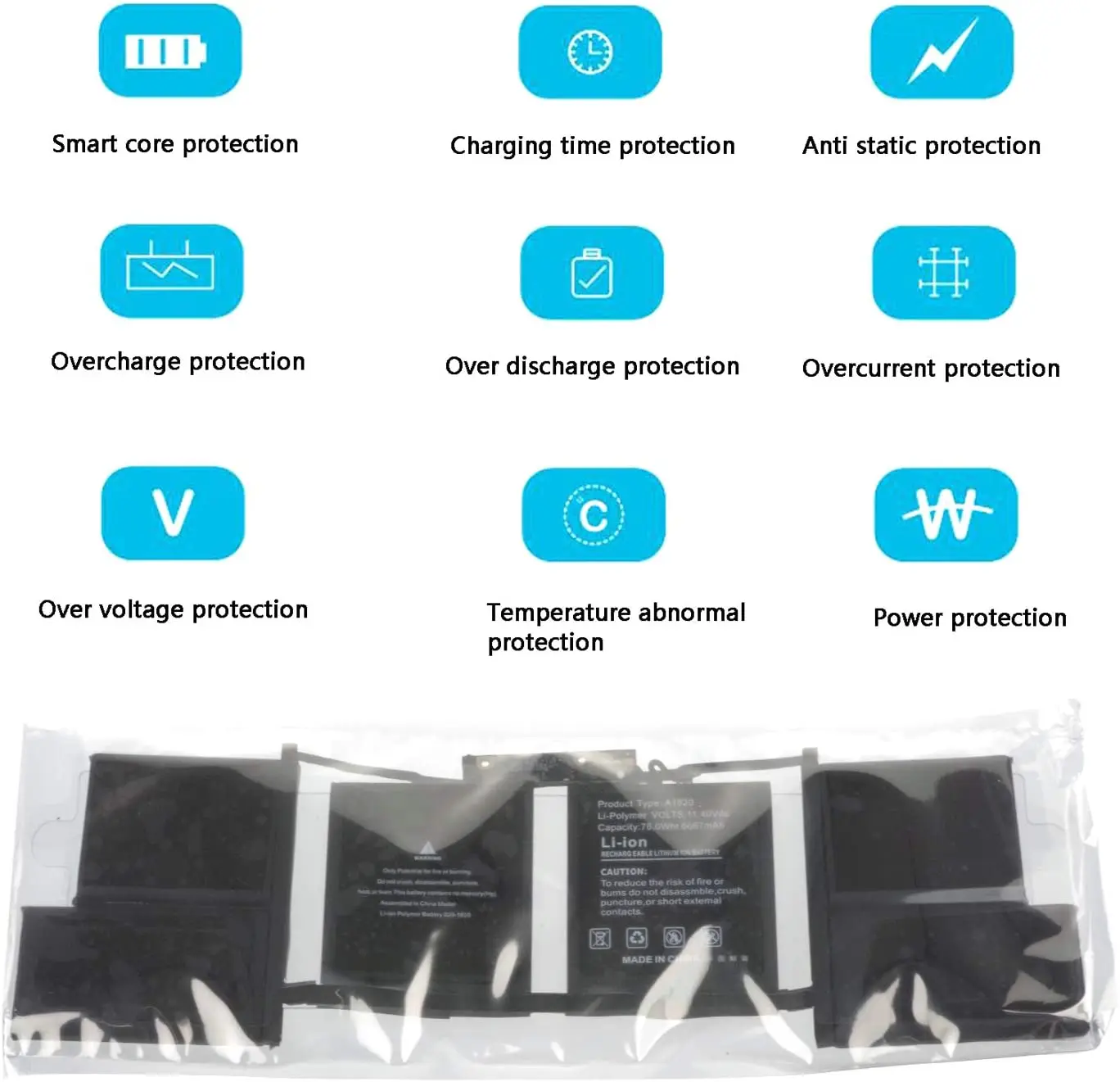แบตเตอรี่ A1820สำหรับ Apple MacBook Pro 15 A1707 2016ล่าช้า/กลาง2017 EMC 3072 EMC 3162 MLH32CH/MLH42CH/A MLW72CH/A 11.4V 76Wh