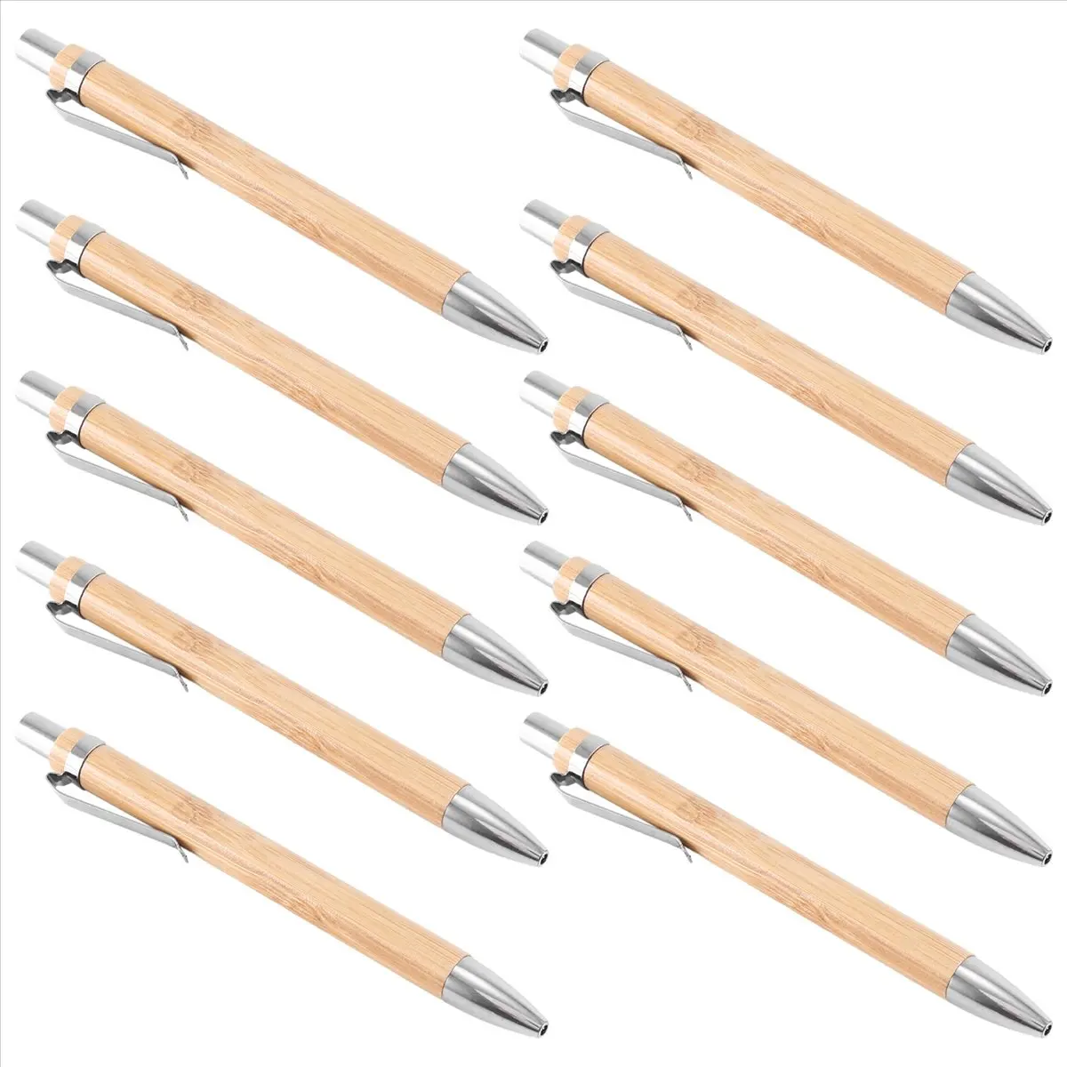 【CYBER MONDAY】Ballpoint Pen Sets . Bamboo Wood Writing Instrument (Set Of 10)