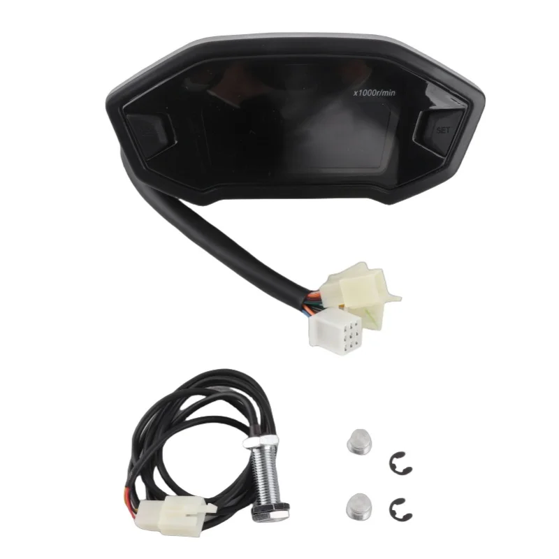 DC 8-12V Motorcycle Speedometer Odemeter Tachometer Gauge Digital Dash Universal For 1 2 4 Cylinder Motorbikes