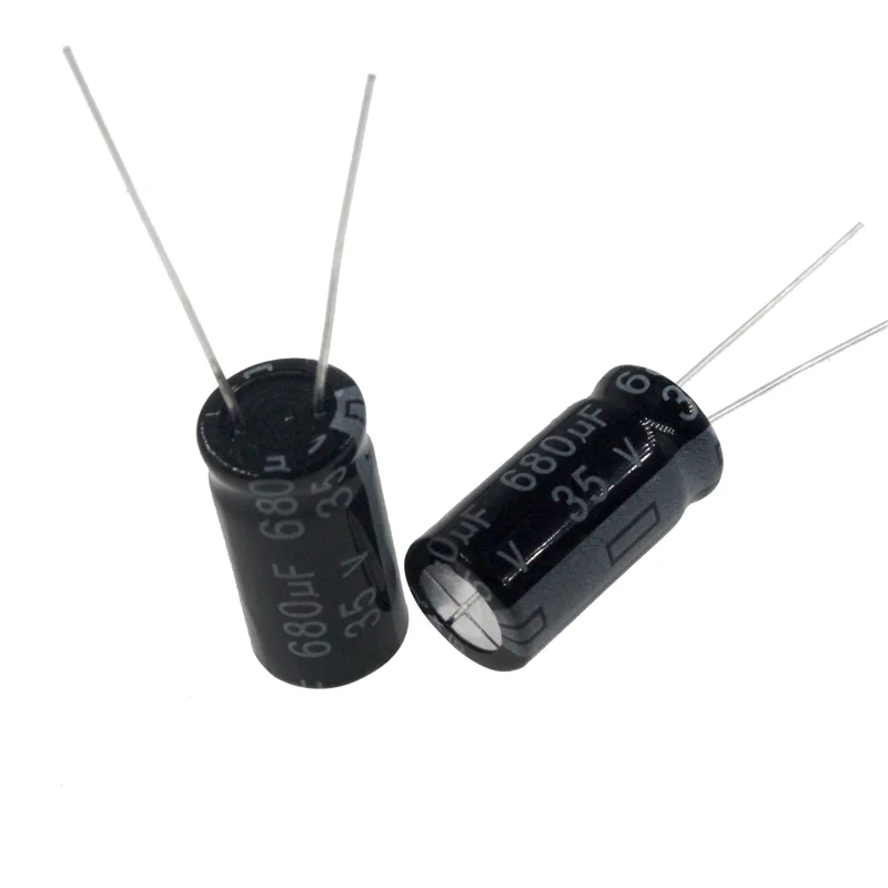 10pcs 680uF 35V 680MFD 35Volt 10*16mm Aluminum Electrolytic Capacitor Radial 680mf35v 680uf35v 35v680mf 35v680uf