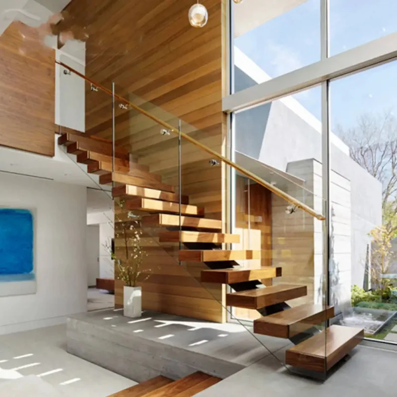 custom.Alucasa Prefabricated Modern Luxury Indoor Metal Stairs Customized Mono Stringer Straight Stairs