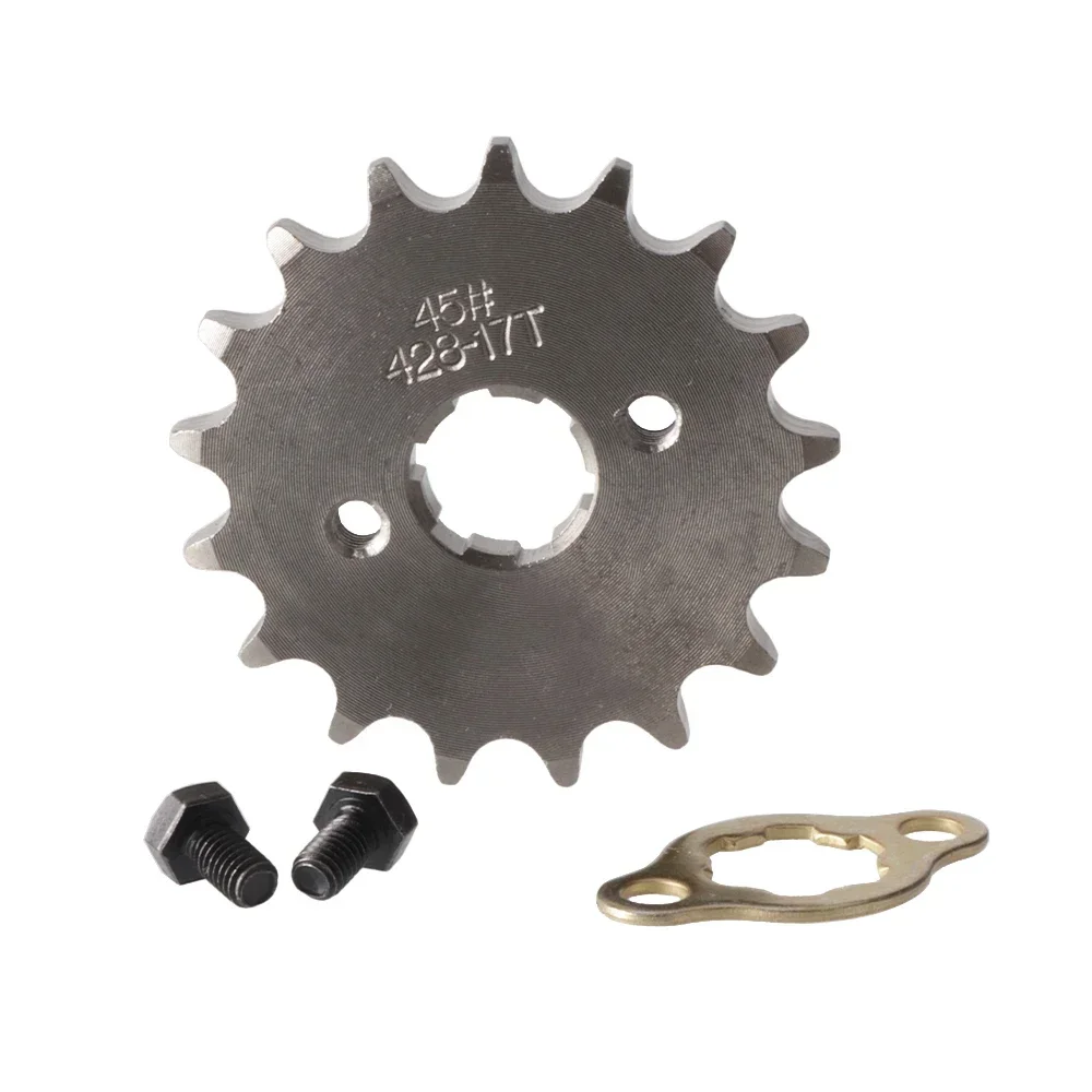 

Motorcycle 420-17T Front Sprocket 20mm Engine Drive Gear Parts Suitable for 50cc 70cc 110cc 125cc 150cc Pit Bike Mini Bike ATV