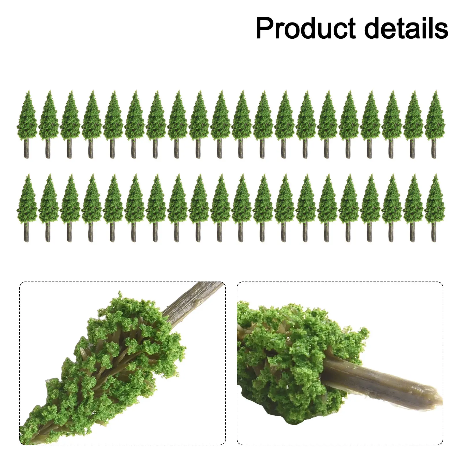 Scale 1:100 Plastic Tree Set for Model Railroad Dioramas Wargaming Tablescape Design and Miniature Outdoor Landscape Decoration