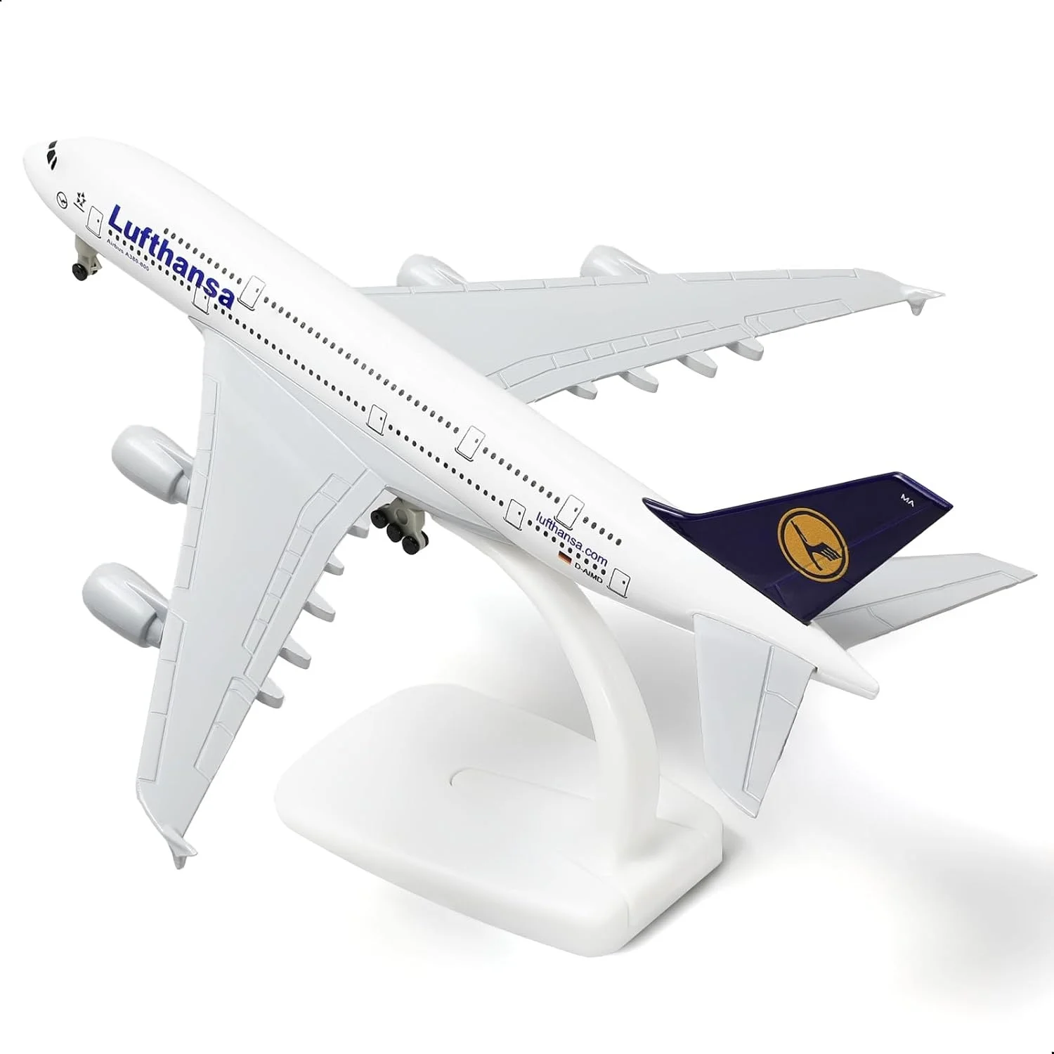 Toy planes A380 German 1/300 scale aircraft lufthansa model plane 20CM Die-cast Metal miniature airplane Enthusiast Gift Display