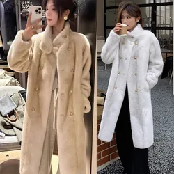 Miiiix Korean Fashion Imitation Fur Coat Women's Winter New High Grade Thick Fur Integrated Loose Long Coat Female Clothing