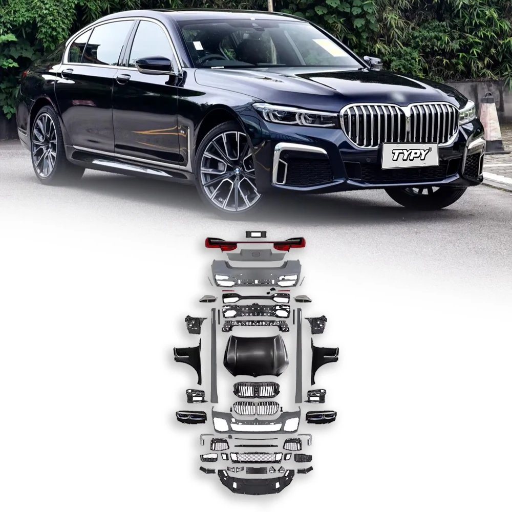 Body kit For BMW 7 Series G11 G12 Upgrade To G12 M760 Front And Rear Bumpers For Auto Lights