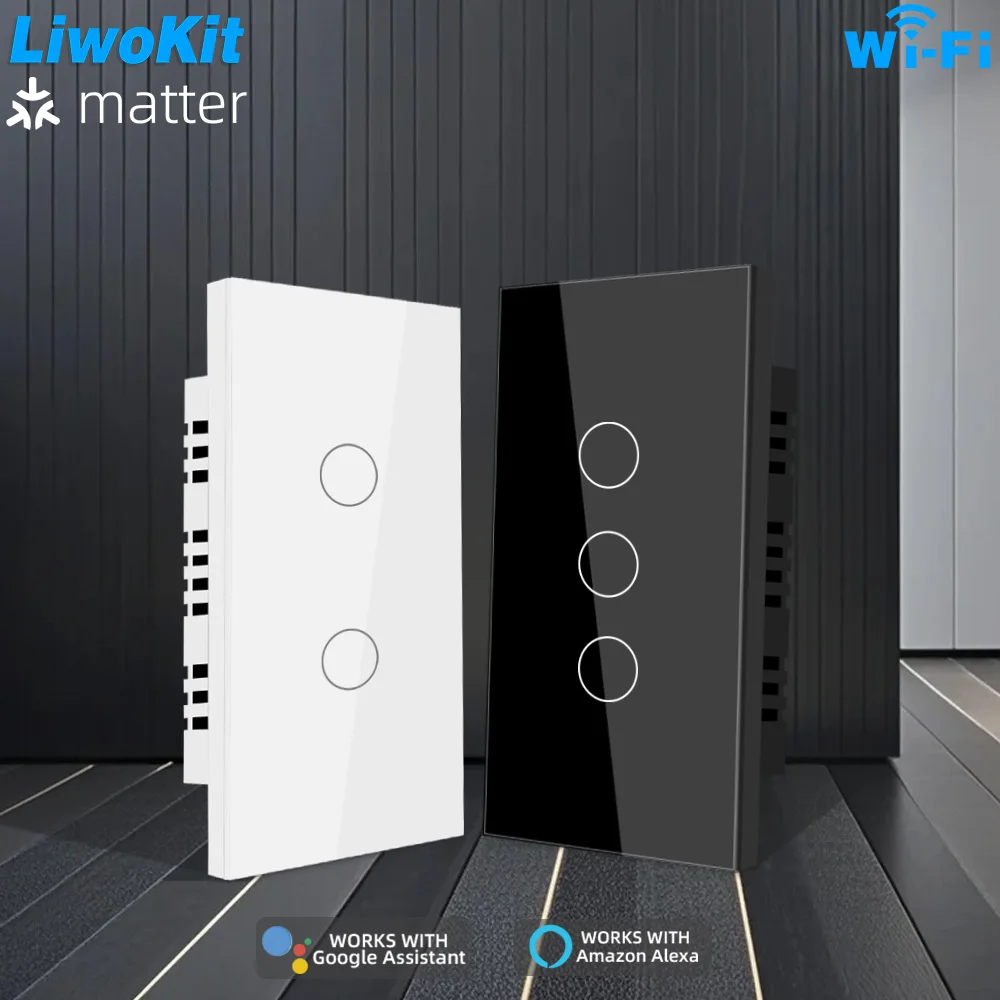 Matter Thread Light Wall Switch WiFi Smart Touch Sensor Remote Control ,Alexa Homekit SmartThings Google Home Siri Alexa