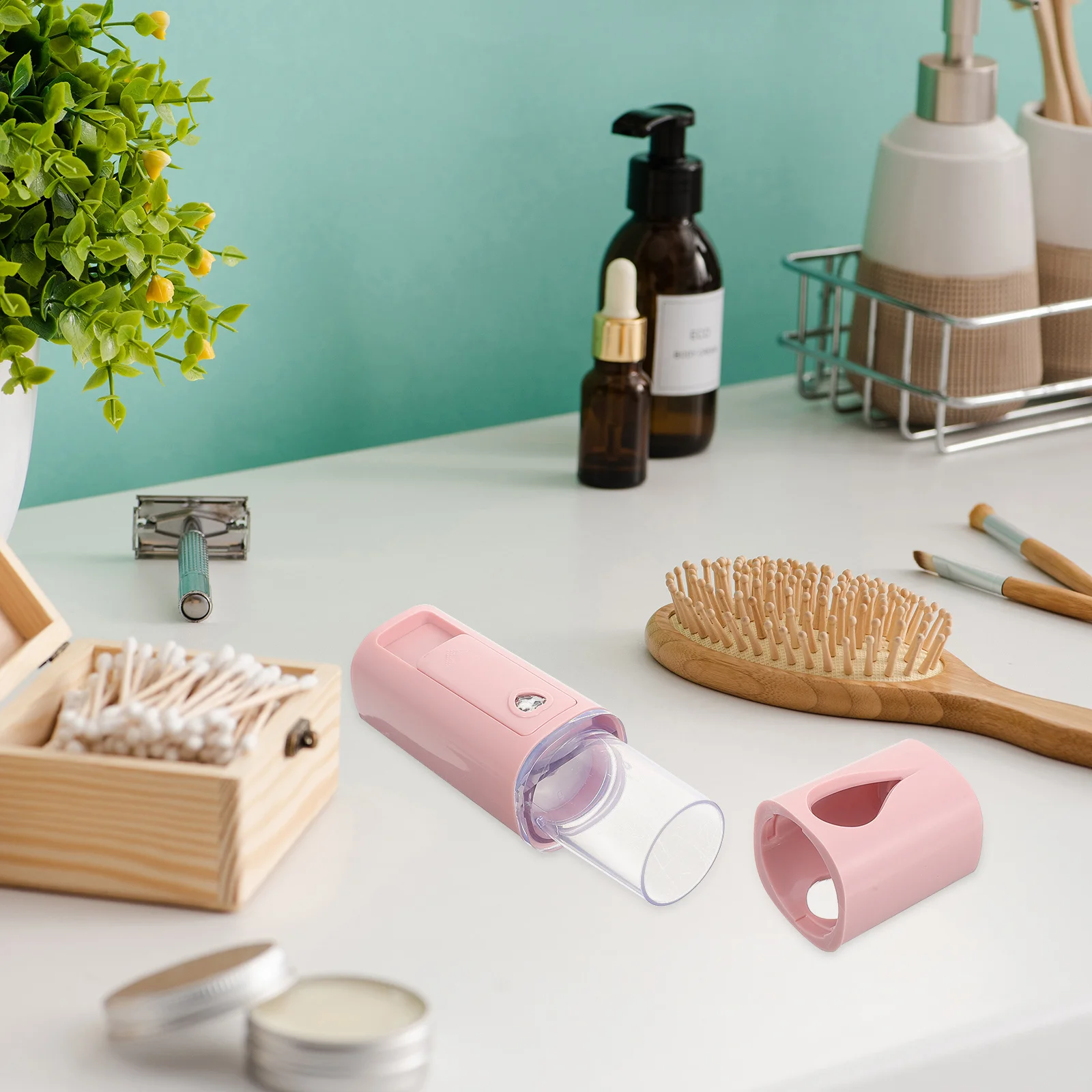 Mini Hydraterende Gezichtsstoomboot Handheld Draagbare Luchtbevochtiger 20ml Facial Mister voor Huidhydratatie en Diepe Reiniging