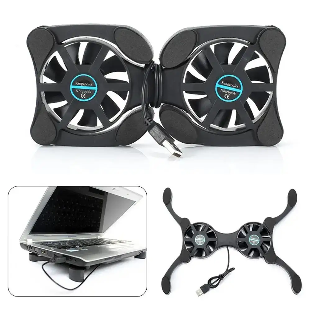 USB Laptop Cooling Fan Stand Notebook Foldable Folding Fan Cooler Notebook Cooling Pad Radiator Cooler Master For 14in Note T0D6