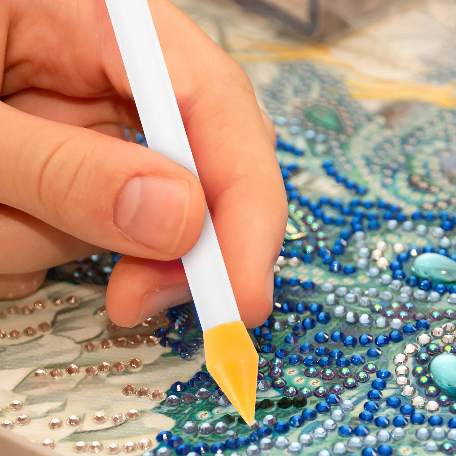 5 個ポイントドリリングペンワックスヘッド交換用ヒントラインストーンピッカーネイルジェムツールネイルアートデコレーションラインストーン用