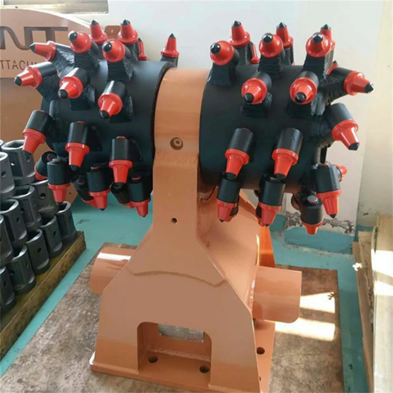 Rotary Drum Cutter Hydraulic Milling Attachment Hydraulic Drum Cutter Drum Cutter Non-Dead Angle Milling for Tunnel Projects