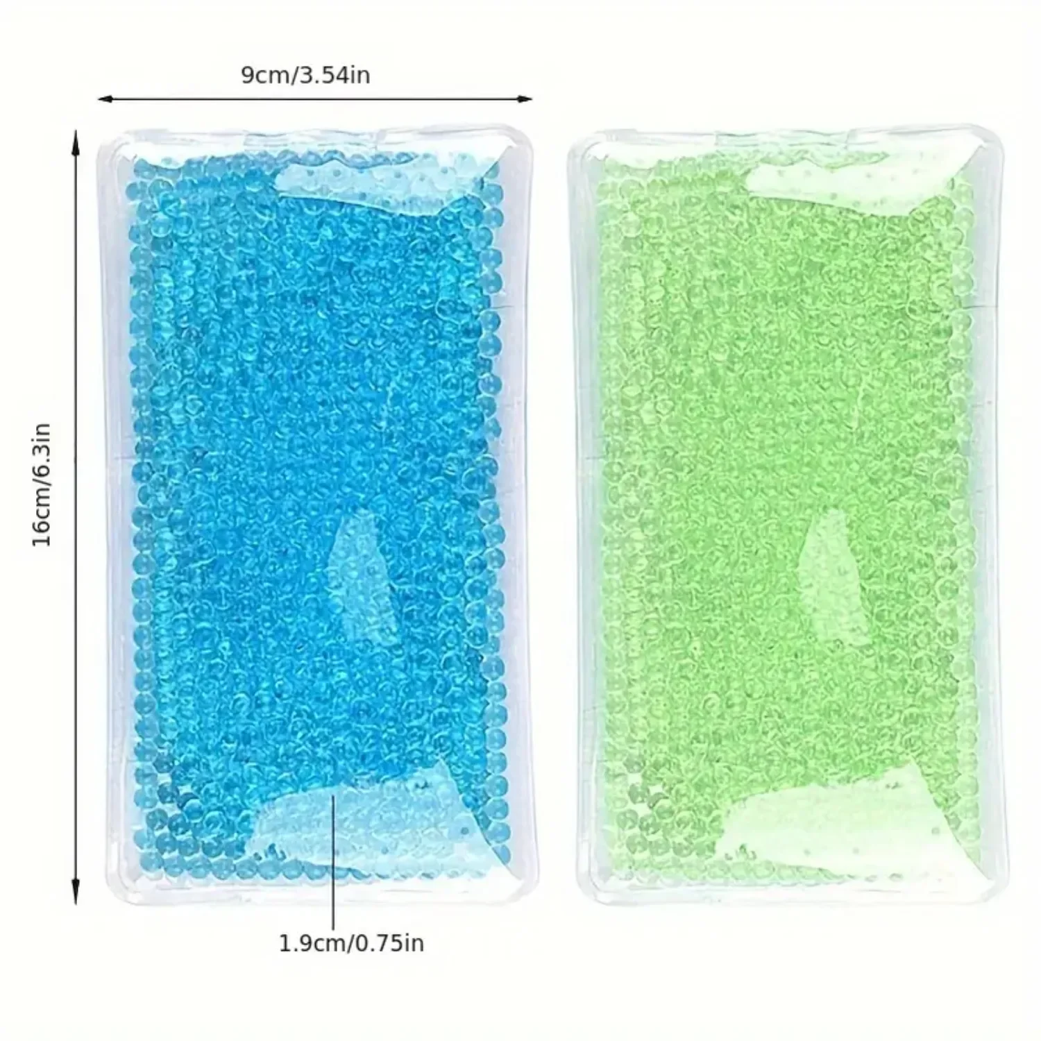 Gel Cooling Ice Pad – Hot & Cold Compress Pack with Gel Beads, Reusable Face, Eye, Shoulder, Leg, Knee, Back & Hip Wrap