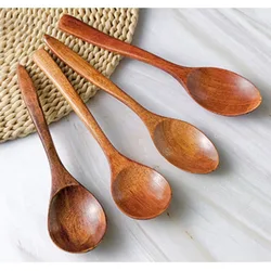 Wooden Spoon Bamboo Kitchen Cooking Utensil Tool Soup Teaspoon Catering for Kicthen Wooden  Bamboo  Dinner Accessories