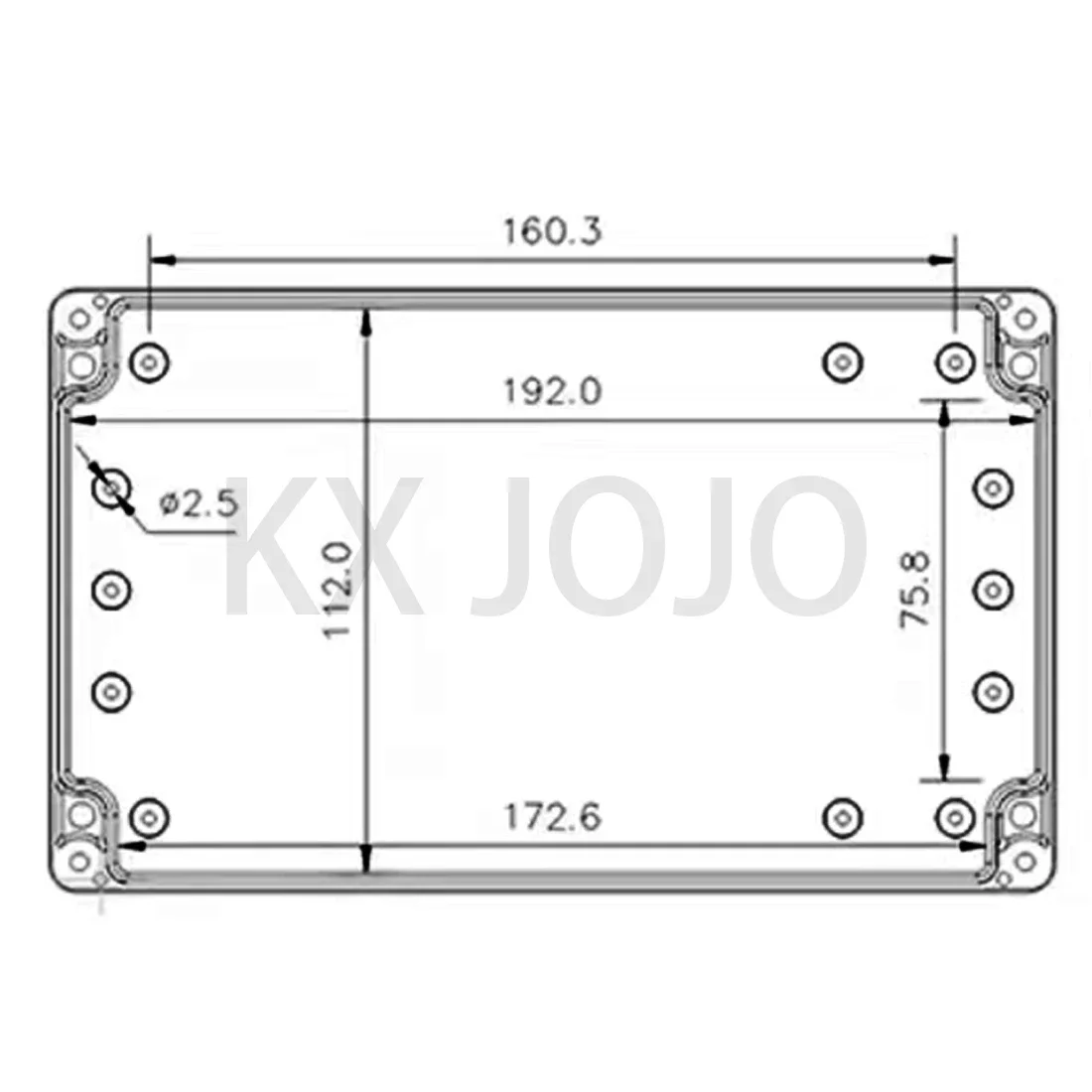 SHUBOX-Boîtier étanche en plastique blanc pour câble d'alimentation, 120x75x200mm, 1 pièce